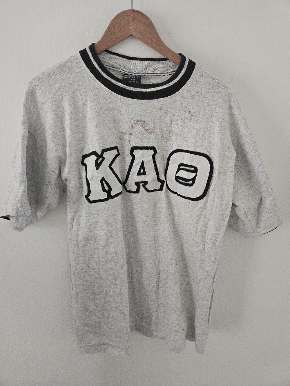 Vintage KAO Kappa Alpha Theta Greek Fraternity Mens XL USA Naturally Distressed